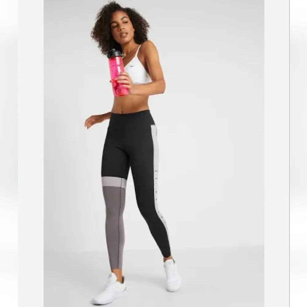 Nike Women's One Running Black Combo Gray Tights Small - Picture 6 of 7